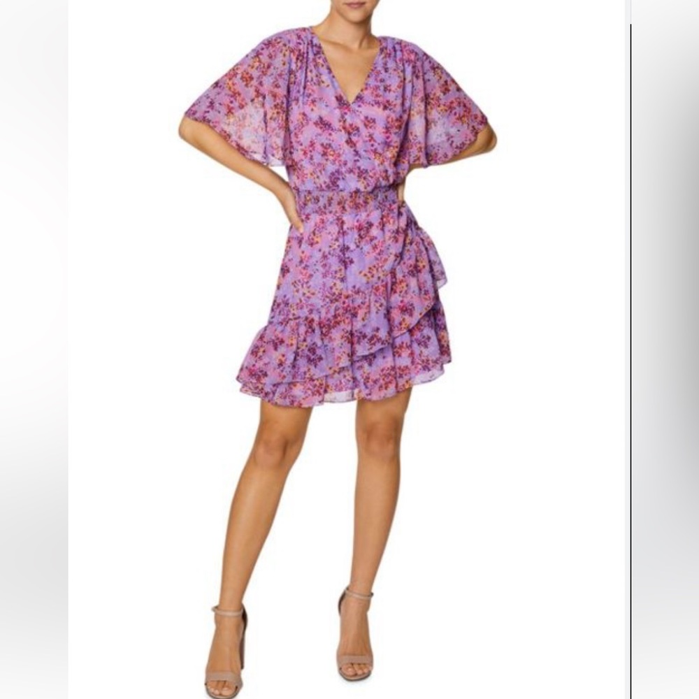 Laundry by Shelli Segal Floral Tiered Ruffle Mini (Size16)